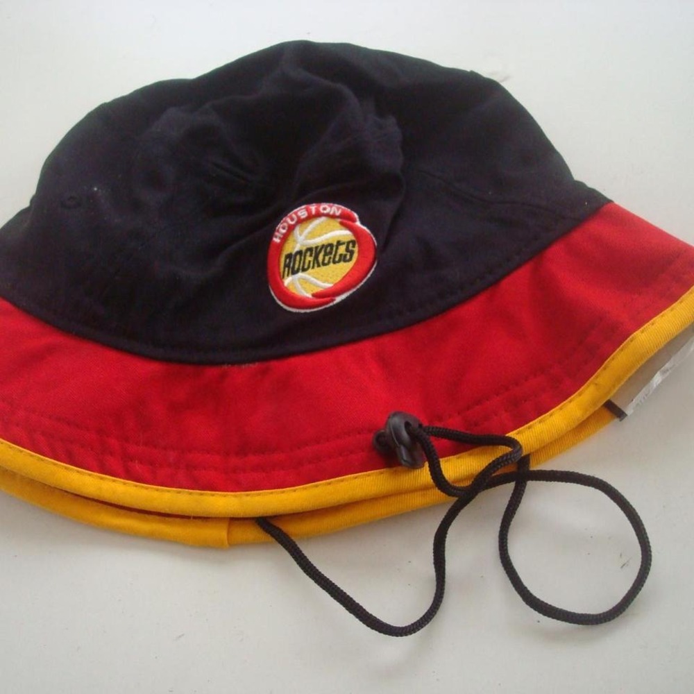 HOUSTON ROCKETS XL NEW ERA BUCKET FLOPPY HAT CAP VINTAGE